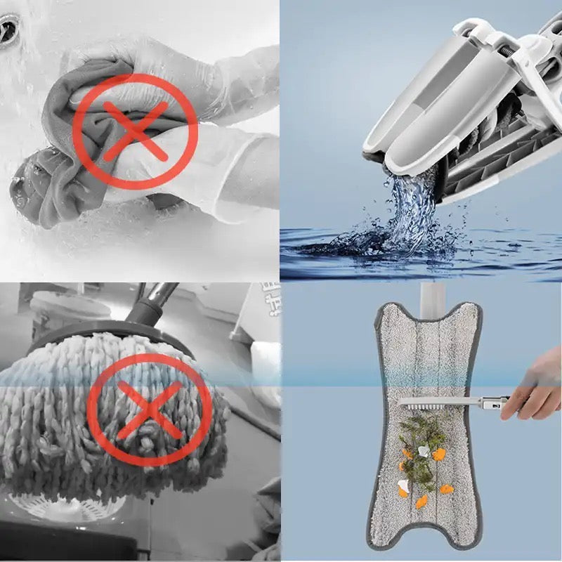 Lazy Hand Free Mop Butterfly Spinning Mop Lazy Home Cleaning