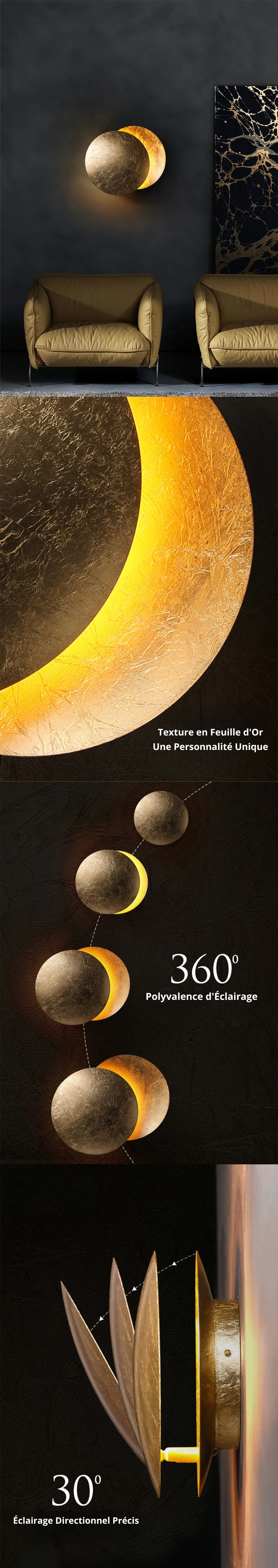 Eclipse applique mural 360
