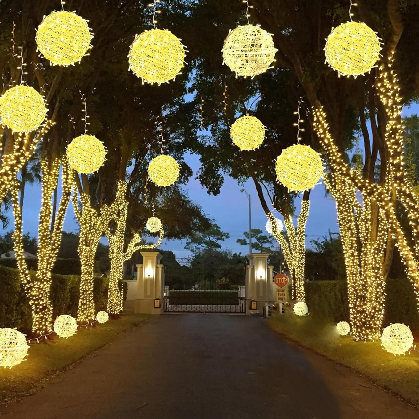 Boule lumineuse pour décoration jardin, fête, mariage, café, restaurant...