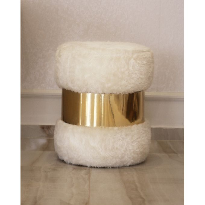 Tabouret Cerclage Doré - 40*50 cm
