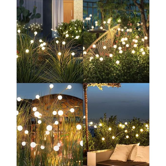 Lampes Solaires - Lot de 2 Firefly Lumières Solaires -2 Modes d'éclairage SoloEasy