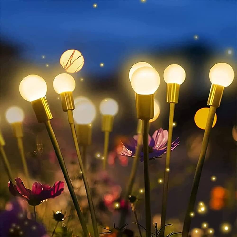 Lampes Solaires - Lot de 2 Firefly Lumières Solaires -2 Modes d'éclairage SoloEasy