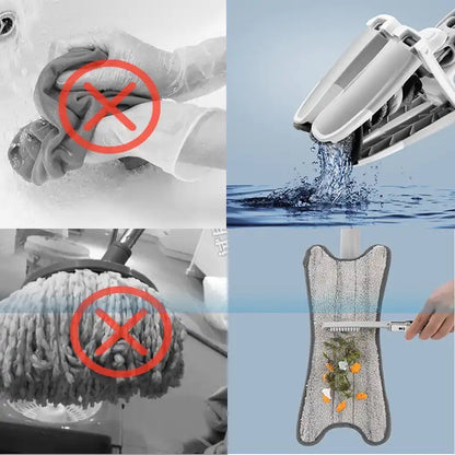 Lazy Hand Free Mop Butterfly Spinning Mop Lazy Home Cleaning