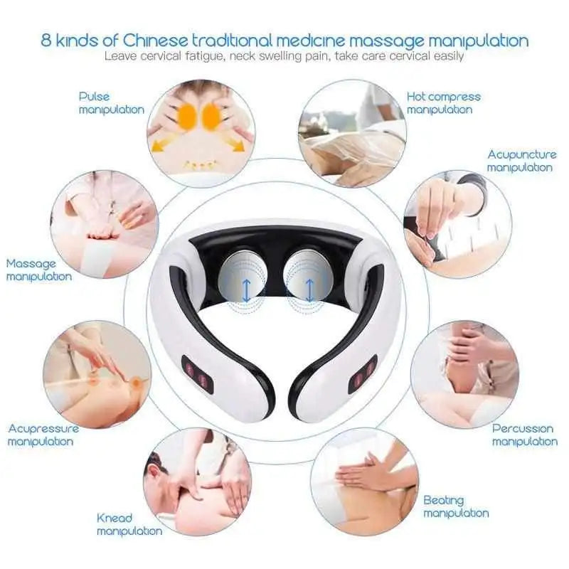 HX-5880 Electric Pulse Neck Massager Cervical Vertebra Impulse Massage SoloEasy