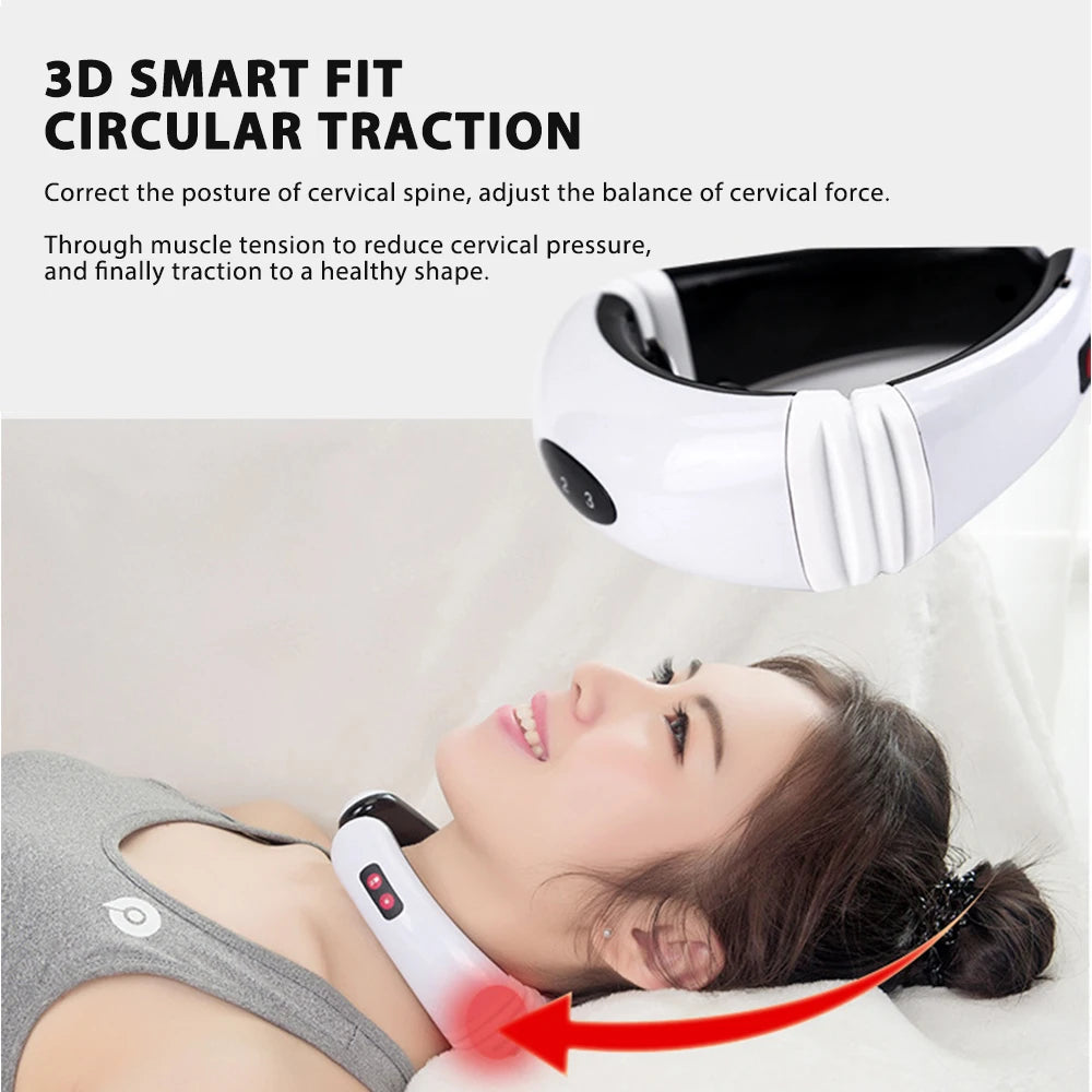 HX-5880 Electric Pulse Neck Massager Cervical Vertebra Impulse Massage SoloEasy