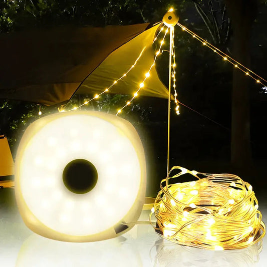 Lampe Guirlande Camping Solaire 12M | 120 LED Puissantes SoloEasy
