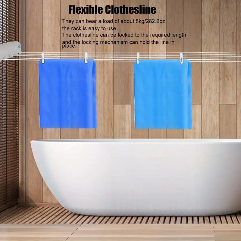 Sèche linge extensible - séchoir mural Rollfix 210 Longline SoloEasy