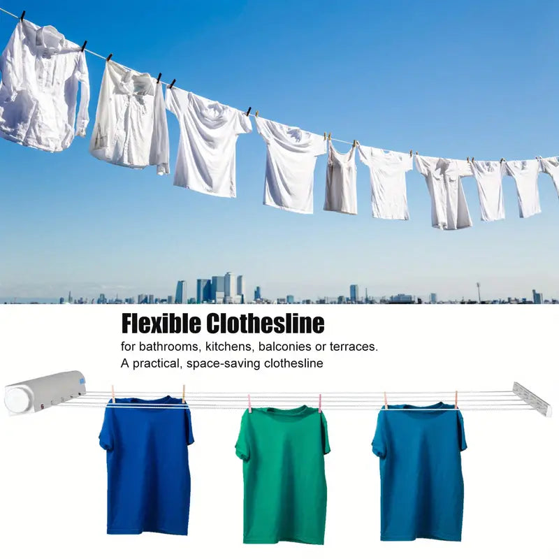 Sèche linge extensible - séchoir mural Rollfix 210 Longline SoloEasy
