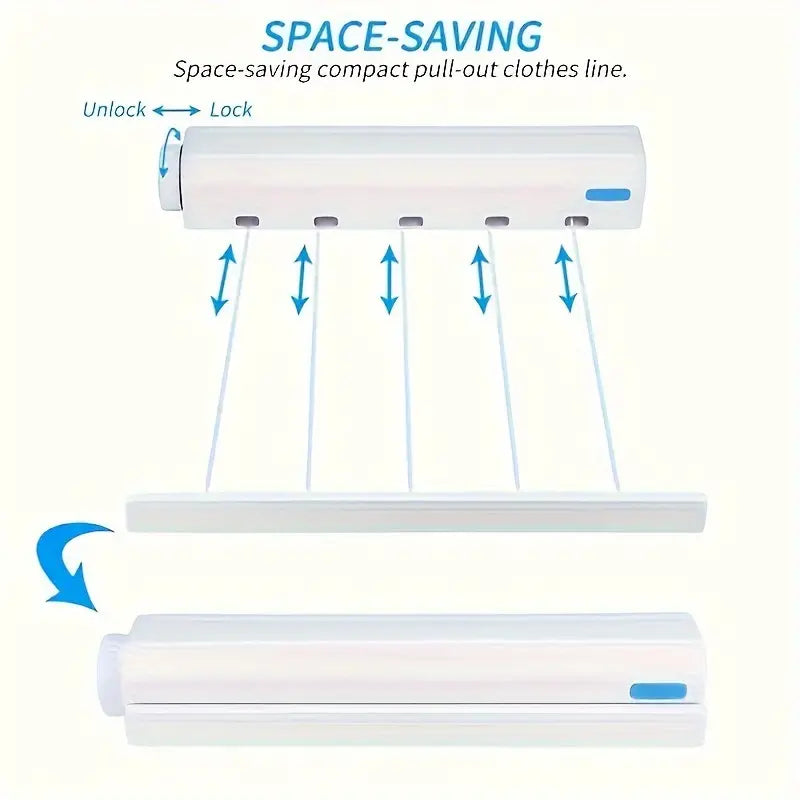 Sèche linge extensible - séchoir mural Rollfix 210 Longline SoloEasy